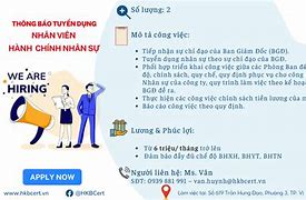 Ngân Hàng Tuyển Dụng Nhân Viên Hành Chính Nhân Sự